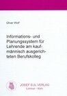 Buchcover Informations- und Planungssystem für Lehrende am kaufmännisch ausgerichteten Berufskolleg