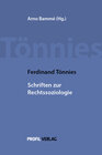 Buchcover Ferdinand Tönnies, Schriften zur Rechtssoziologie