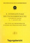 Buchcover Internationale Deutschlehrertagung Universität Leipzig 2.-7. August 1993 (X.)