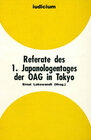 Buchcover Referate des Japanologentags (1.) der OAG in Tokyo