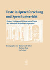 Buchcover Texte in Sprachforschung und Sprachunterricht