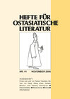 Buchcover Hefte für ostasiatische Literatur 41