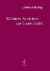 Buchcover Kleinere Schriften zur Grammatik