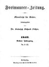 Buchcover Freimaurer-Zeitung 1. 1847 - 73. 1919