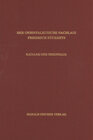 Buchcover Der orientalistische Nachlass Friedrich Rückerts in der Universitäts- und Landesbibliothek Münster. Katalog der Äthiopic