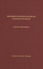 Buchcover Der orientalistische Nachlass Friedrich Rückerts in der Universitäts- und Landesbibliothek Münster. Katalog der Indica