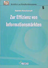 Buchcover Zur Effizienz von Informationsmärkten