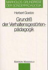 Buchcover Grundriss der Verhaltensgestörtenpädagogik