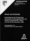 Buchcover Musik und Urbanität