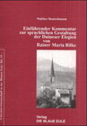 Buchcover Einführender Kommentar zur sprachlichen Gestaltung der Duineser Elegien von Rainer Maria Rilke
