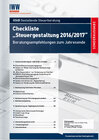 Buchcover Checkliste Steuergestaltung 2016/2017