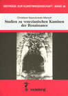Buchcover Studien zu venezianischen Kaminen der Renaissance