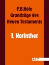 Buchcover Grundzüge des Neuen Testaments - 1. Korinther