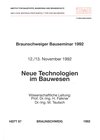 Buchcover Neue Technologien im Bauwesen