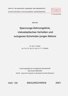 Buchcover Spannungs-Dehnungslinie, viskoelastisches Verhalten und autogenes Schwinden jungen Betons
