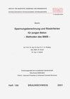 Buchcover Spannungsberechnung und Risskriterien für jungen Beton - Methoden des iBMB