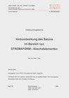 Buchcover Verbundwirkung des Betons im Bereich von STREMAFORM - Abschalelementen - Untersuchungsbericht Oktober 2000
