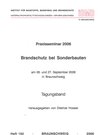 Buchcover Praxisseminar 2006 Brandschutz bei Sonderbauten