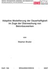 Buchcover Adaptive Modellierung der Dauerhaftigkeit im Zuge der Überwachung von Betonbauwerken