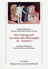 Buchcover "Der Anfang und das Ende aller Philosophie ist Freiheit!"