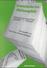 Buchcover Feministische Philosophie - Bibliographie 1996-1997