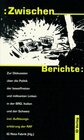 Buchcover Zwischenberichte