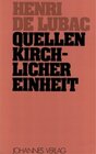 Buchcover Quellen kirchlicher Einheit