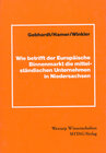 Buchcover Wie betrifft der Europäische Binnenmarkt die mittelständischen Unternehmen in Niedersachsen?