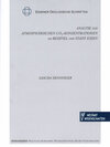Buchcover Analyse der atmosphärischen CO2-Konzentrationen am Beispiel der Stadt Essen