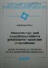 Buchcover Finanzierungs- und Investitionsprobleme privatisierter russischer Unternehmen