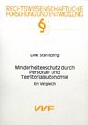 Buchcover Minderheitenschutz durch Personal- und Territorialautonomie