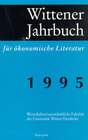 Buchcover Wittener Jahrbuch für ökonomische Literatur