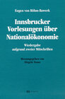 Buchcover Innsbrucker Vorlesungen über Nationalökonomie