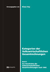 Buchcover Kategorien der volkswirtschaftlichen Gesamtrechnungen / Geschichte der Volkswirtschaftlichen Gesamtrechnungen nach 1945