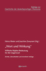 Buchcover "Wort und Wirkung"