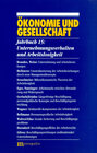 Buchcover Ökonomie und Gesellschaft / Unternehmungsverhalten und Arbeitslosigkeit