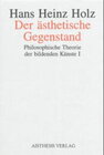 Buchcover Philosophische Theorie der Bildenden Künste / Der ästhetische Gegenstand