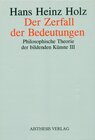 Buchcover Philosophische Theorie der Bildenden Künste / Der Zerfall der Bedeutungen