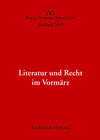Buchcover Literatur und Recht im Vormärz
