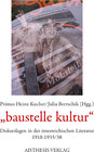 Buchcover "baustelle kultur"