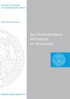 Buchcover Das Niedersächsische Wörterbuch im Ammerland