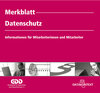 Buchcover Merkblatt Datenschutz - (Inhalt in schwarz/weiss)