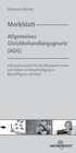 Buchcover Merkblatt Allgemeines Gleichbehandlungsgesetz (AGG) - im Format DIN lang