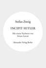 Buchcover Incipit Hitler