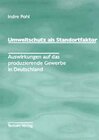 Buchcover Umweltschutz als Standortfaktor