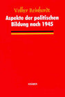 Buchcover Aspekte der politischen Bildung nach 1945