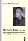 Buchcover Hermann Bode (1911-1944)