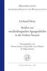 Buchcover Gerhard Heitz. Studien zur mecklenburgischen Agrargeschichte in der Frühen Neuzeit