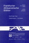 Buchcover Fulfulde-Studien / Fula Studies