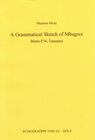 Buchcover A Grammatical Sketch of Mbugwe